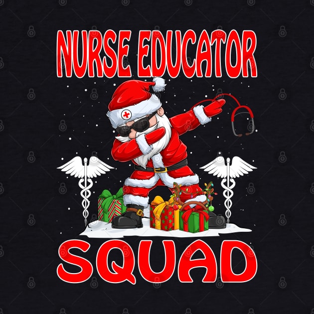 Christmas Nurse Educator Squad Reindeer Pajama Dabing Santa by intelus